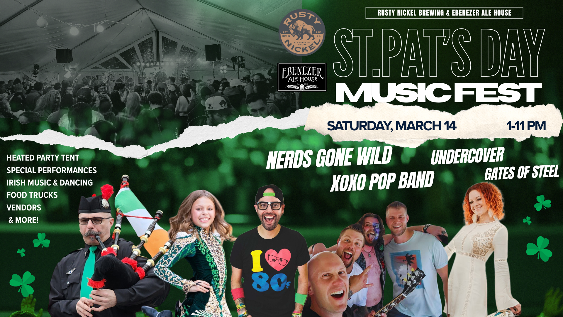 St. Patrick's Day music festival poster