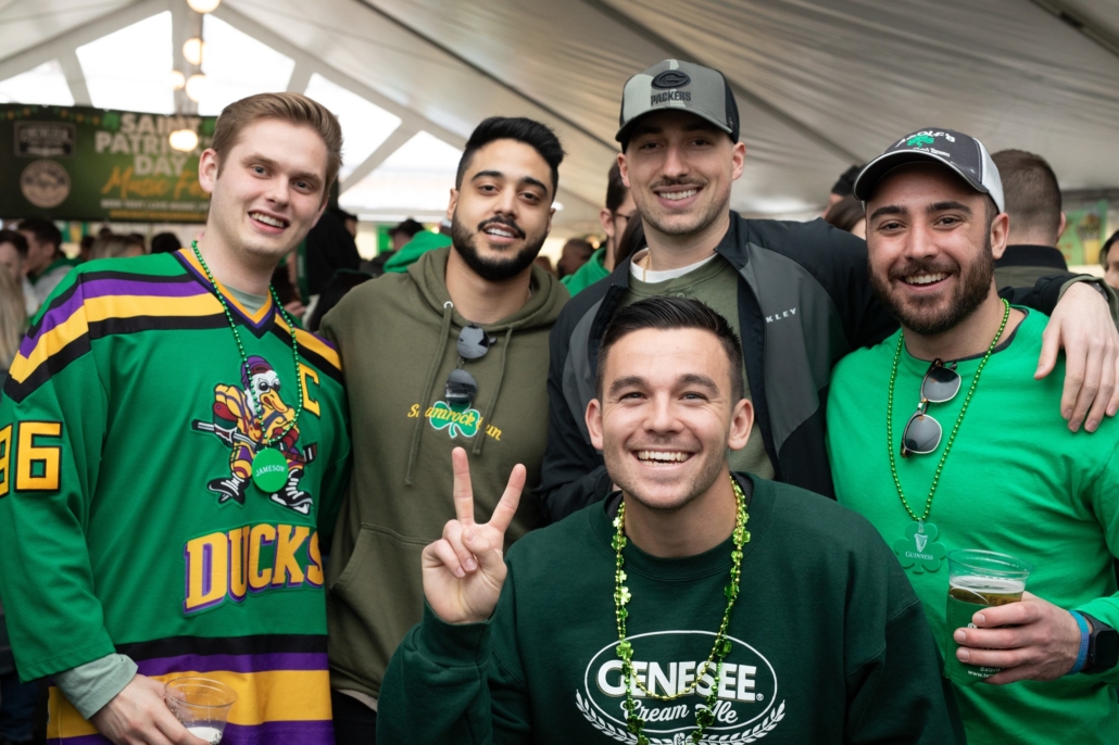 Group celebrating St. Patrick's Day